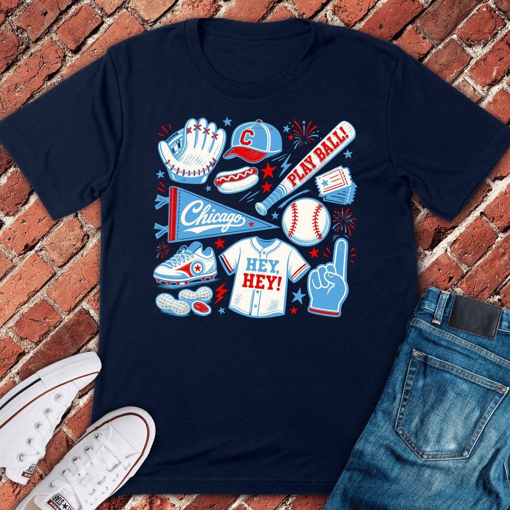 Chi Play Ball T-Shirt - Navy