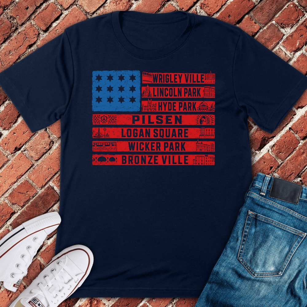 Chi Neighborhoods T-Shirt - Navy