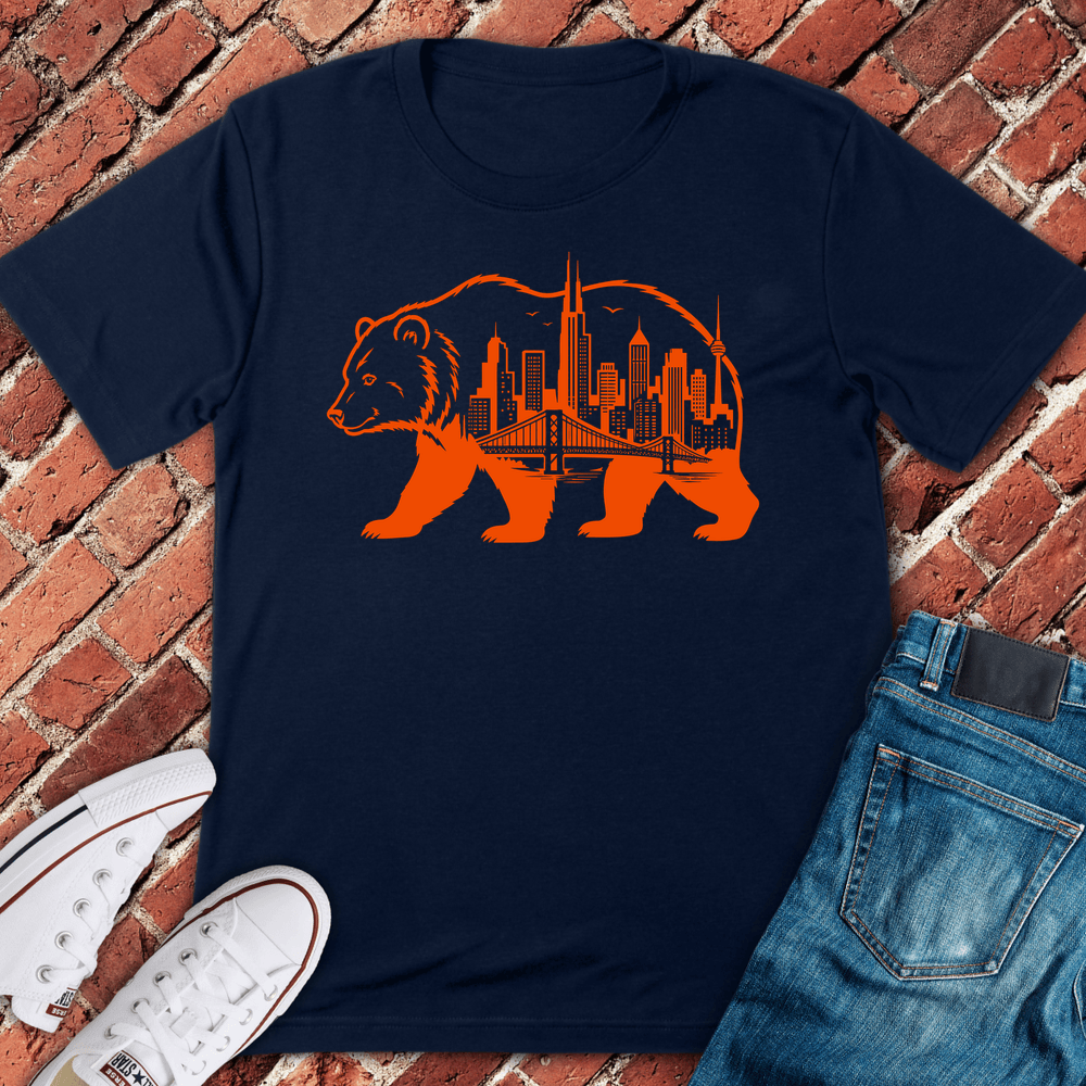 Bay City Bear T-Shirt - Navy