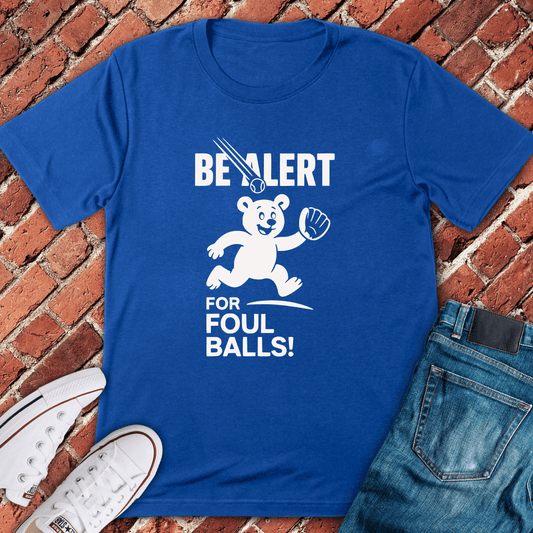 Foul Ball Alert T-Shirt - Royal