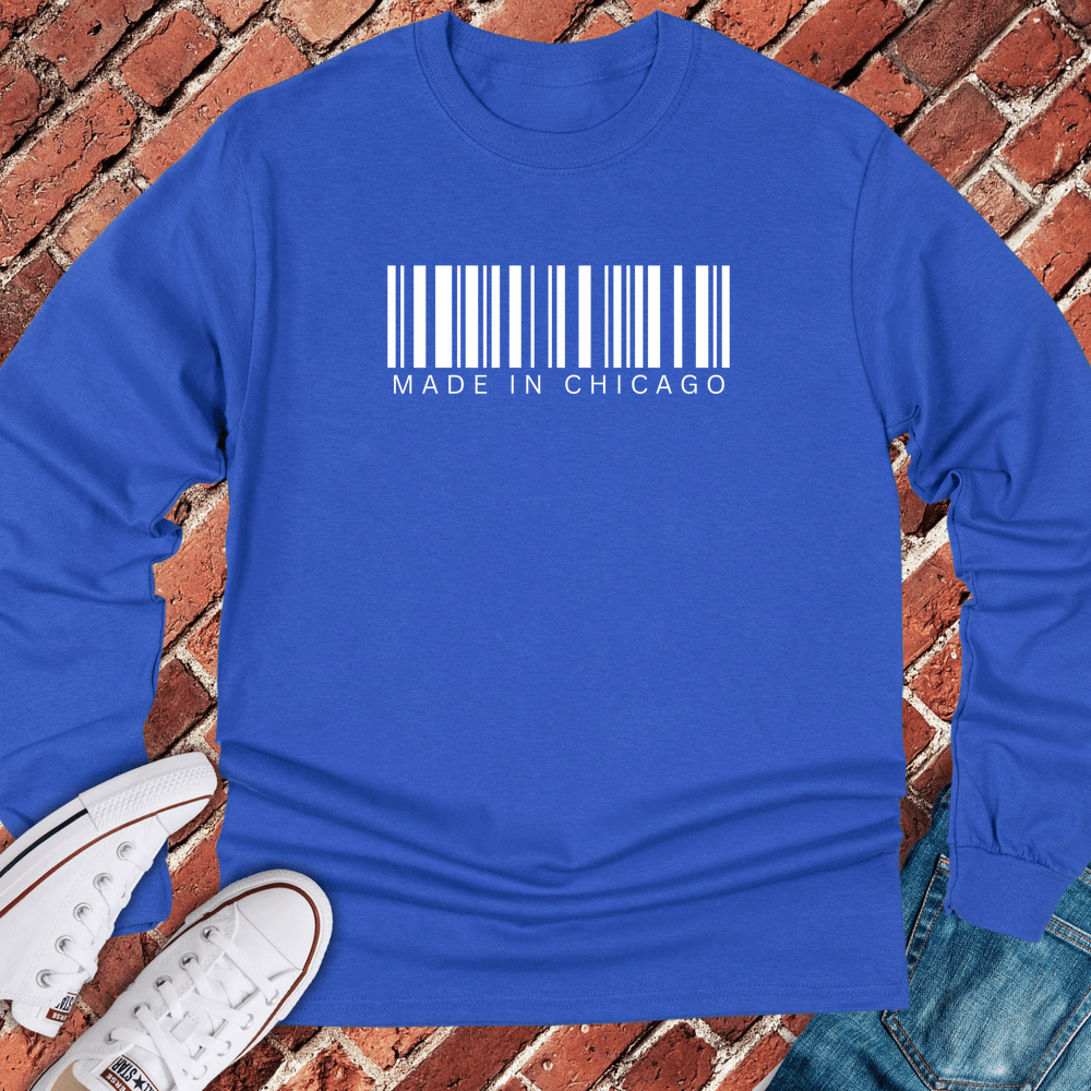 Chicago Barcode Long Sleeve - Royal