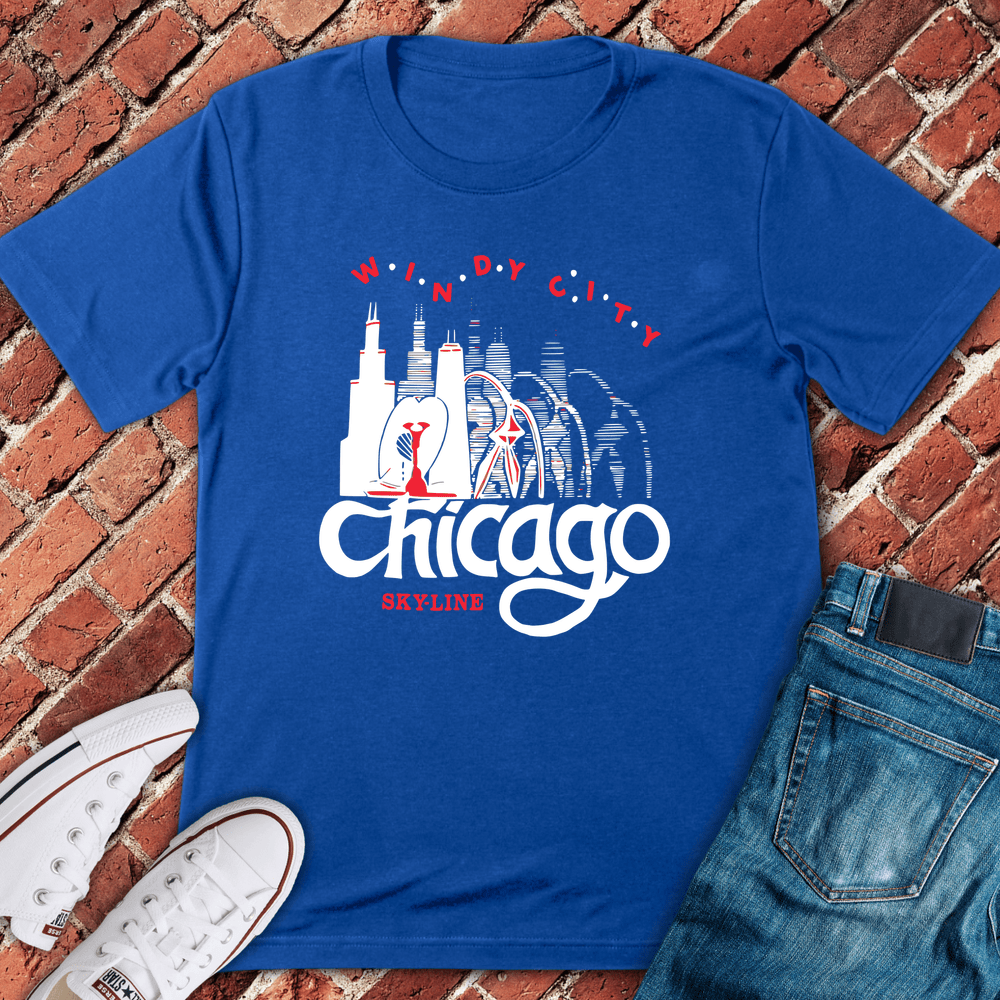 Windy City Skyline T-Shirt - Royal
