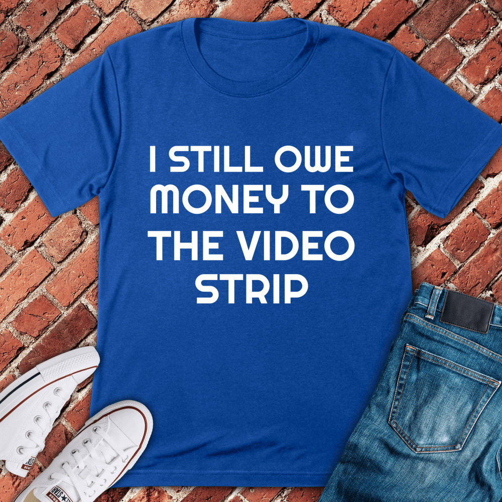 Video Strip Debt T-Shirt - Royal