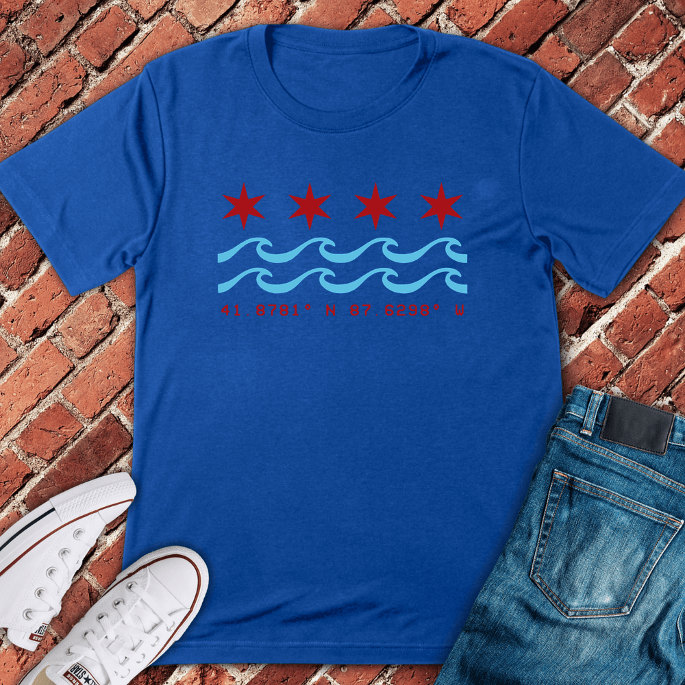 Chicago Coordinates T-Shirt - Royal