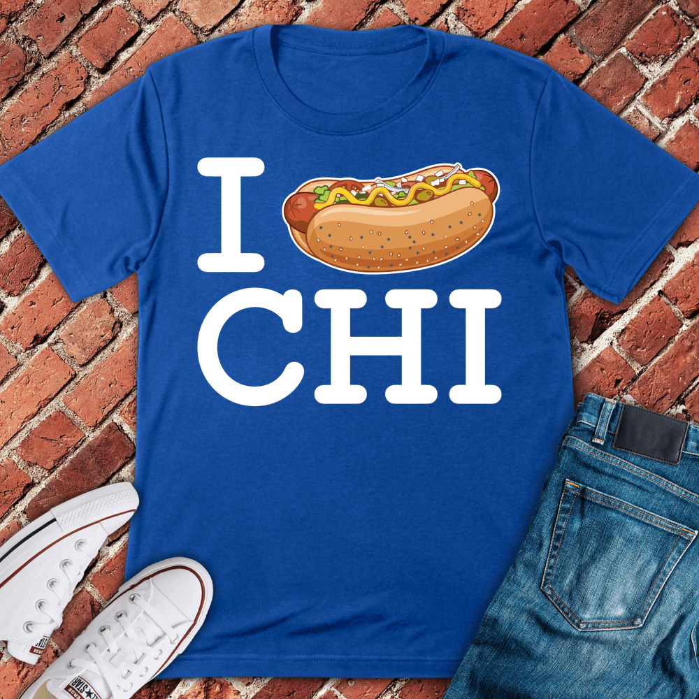 Chicago Style Dog T-Shirt - Royal