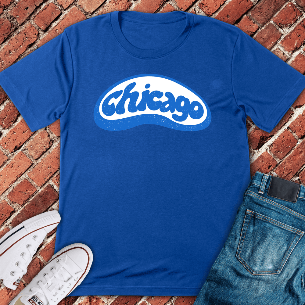 Chicago Script Badge T-Shirt - Royal