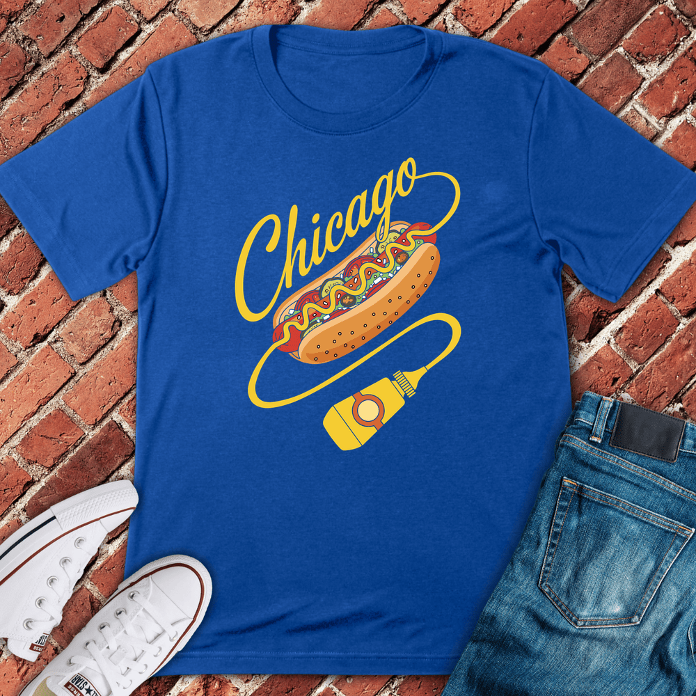 Chicago Dog Drip T-Shirt - Royal