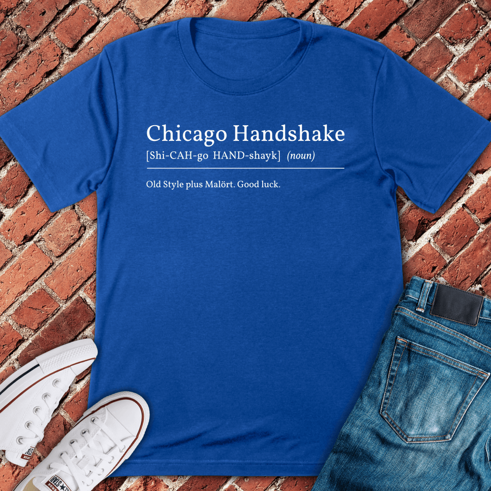 Chicago Handshake T-Shirt - Royal