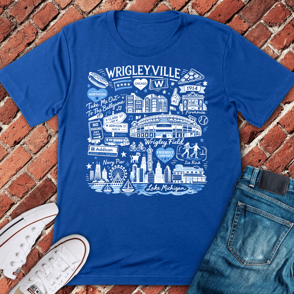 Wrigleyville Icons T-Shirt - Royal
