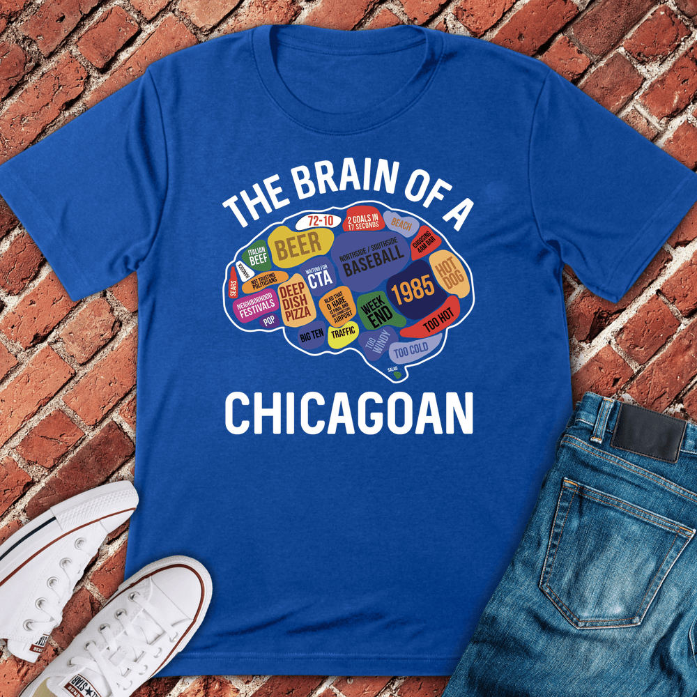 Chicagoan Brain T-Shirt - Royal