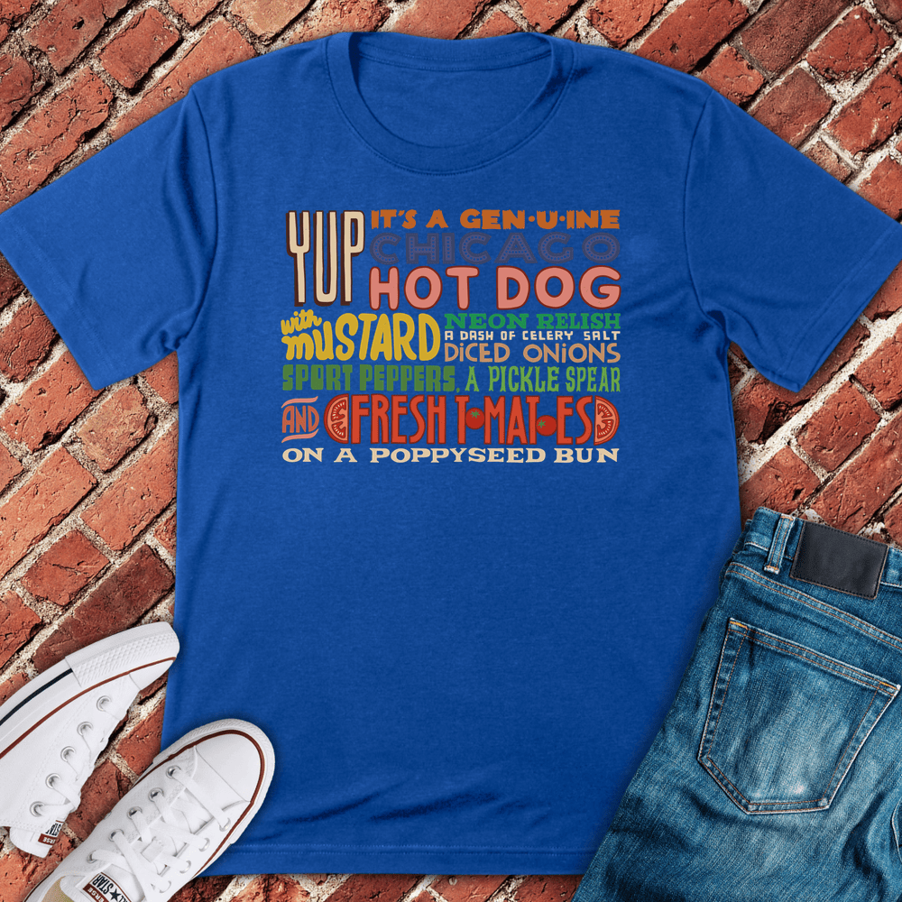 Chicago Style Dog T-Shirt - Royal
