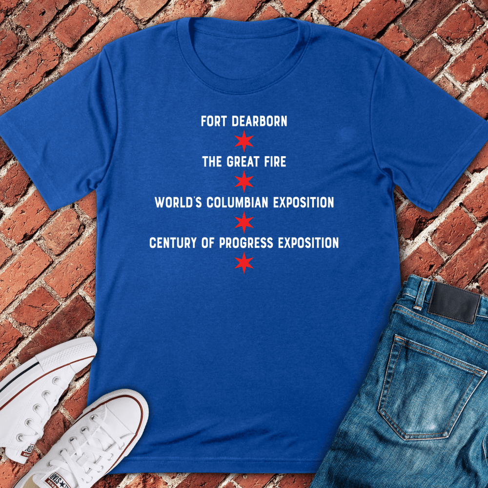 Chicago History Stars T-Shirt - Royal