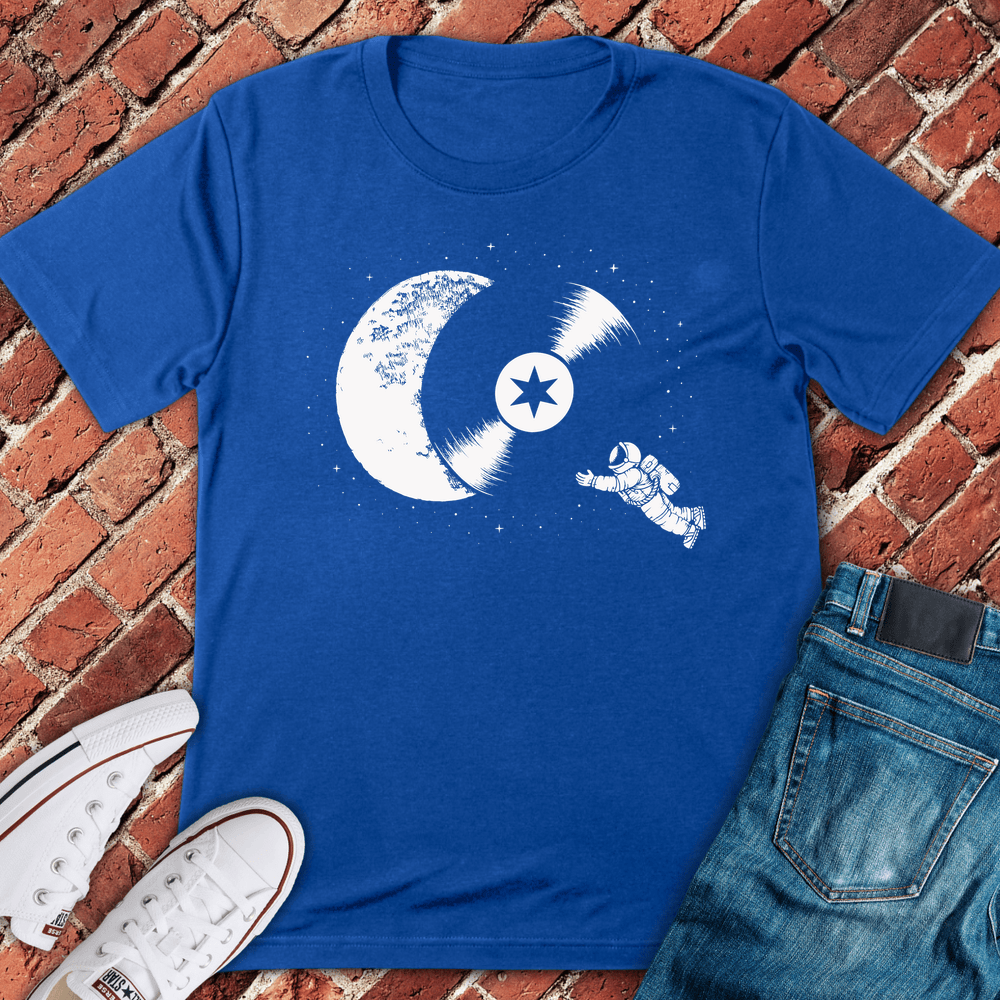 Cosmic Vinyl Drift T-Shirt - Royal