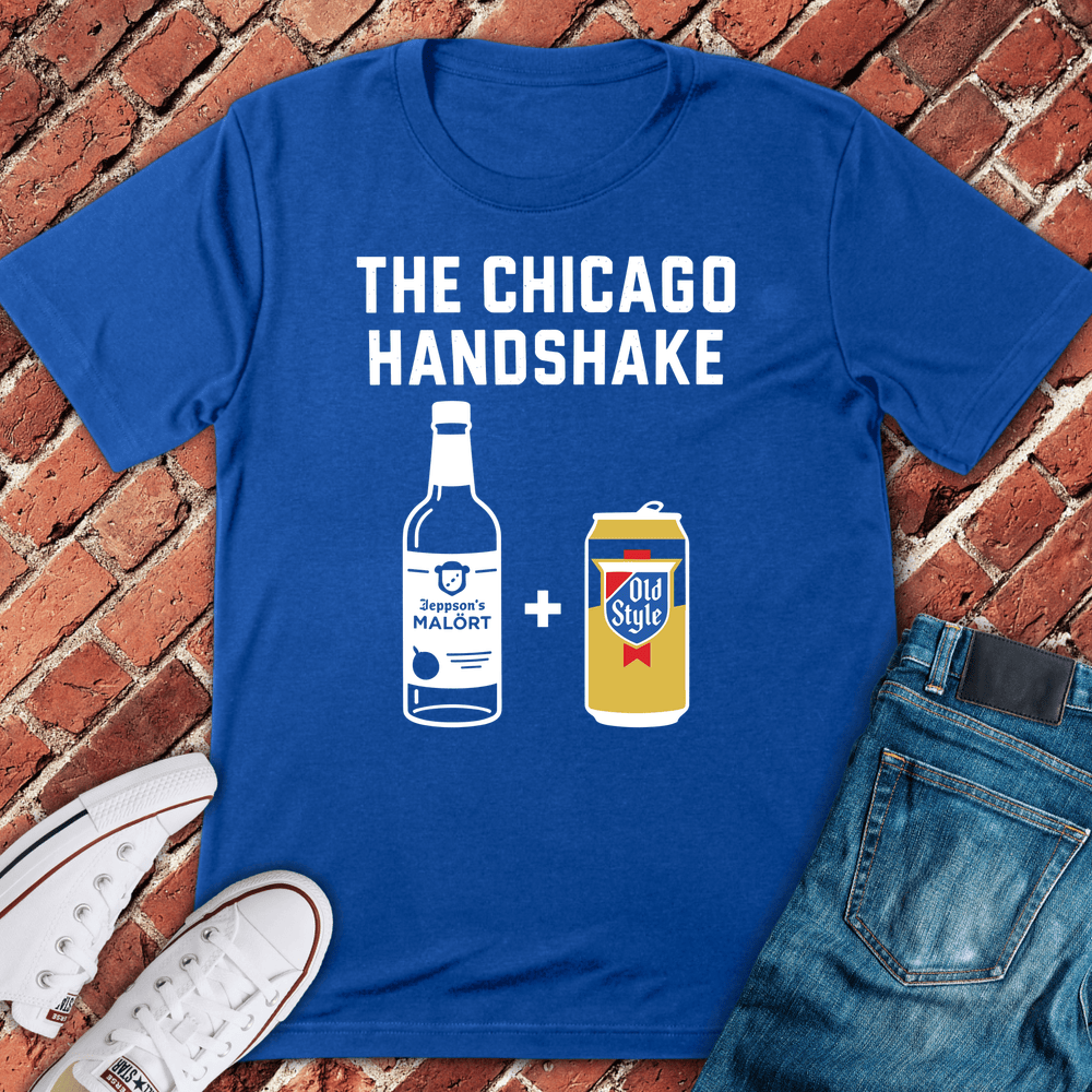 Chicago Handshake T-Shirt - Royal