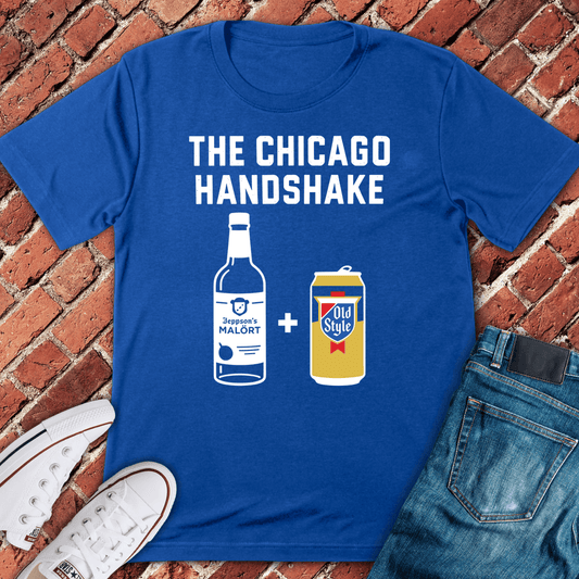 Chicago Handshake T-Shirt - Royal
