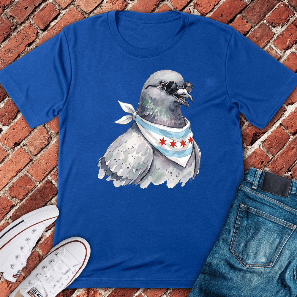 Chi Pigeon Drip T-Shirt - Royal