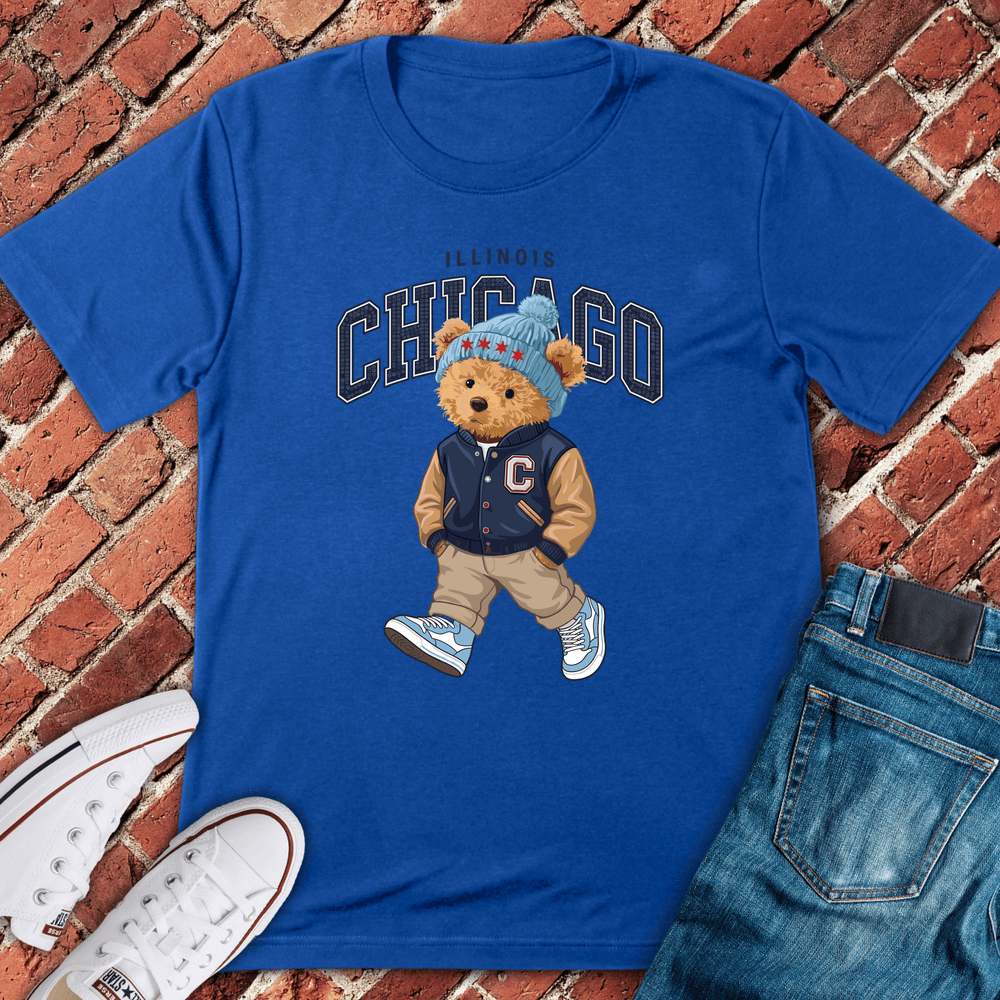Chicago Cub Bear T-Shirt - Royal