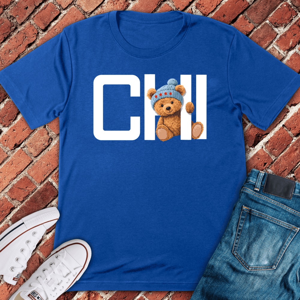 Chicago Peek Bear T-Shirt - Royal
