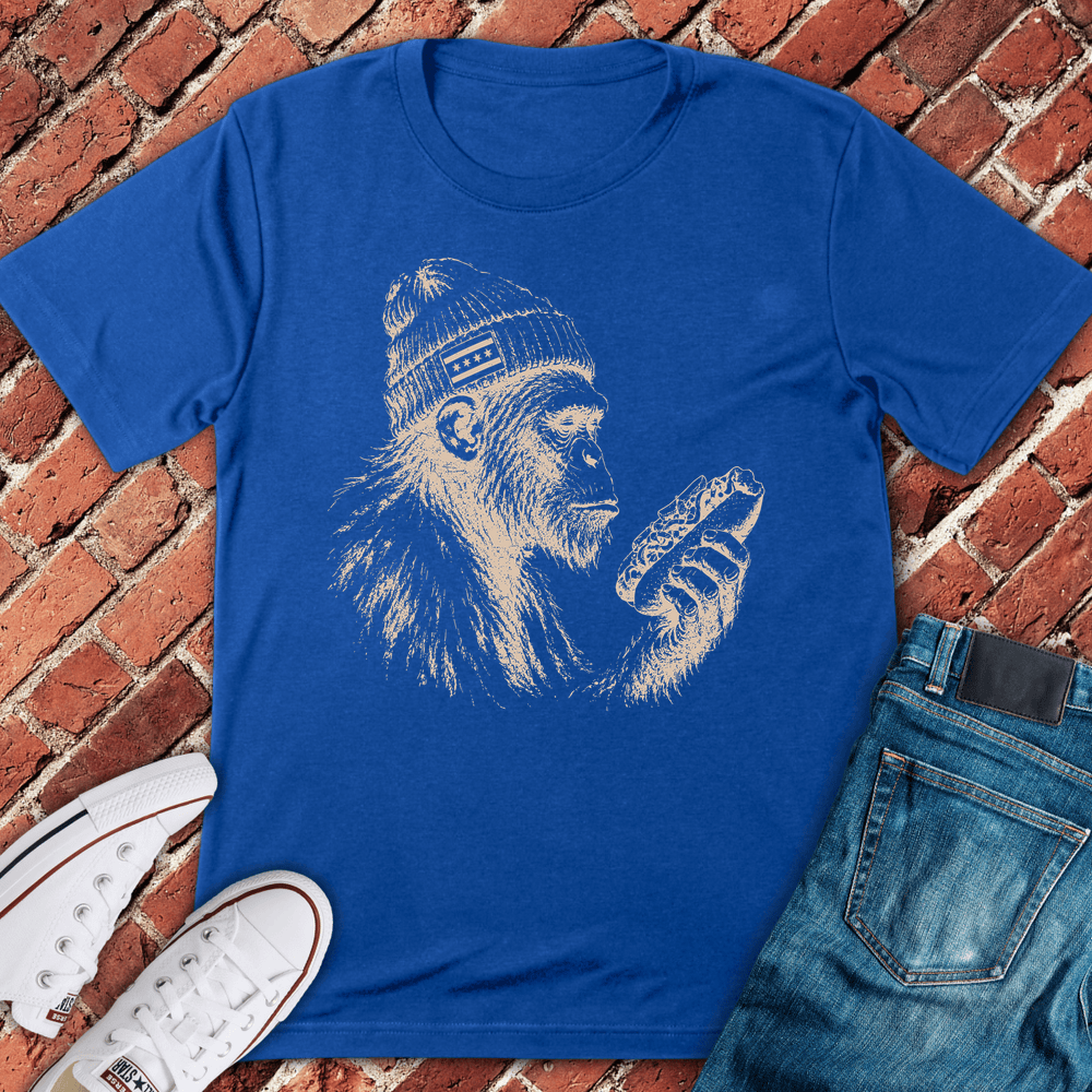 Chicago Dog Chimp T-Shirt - Royal