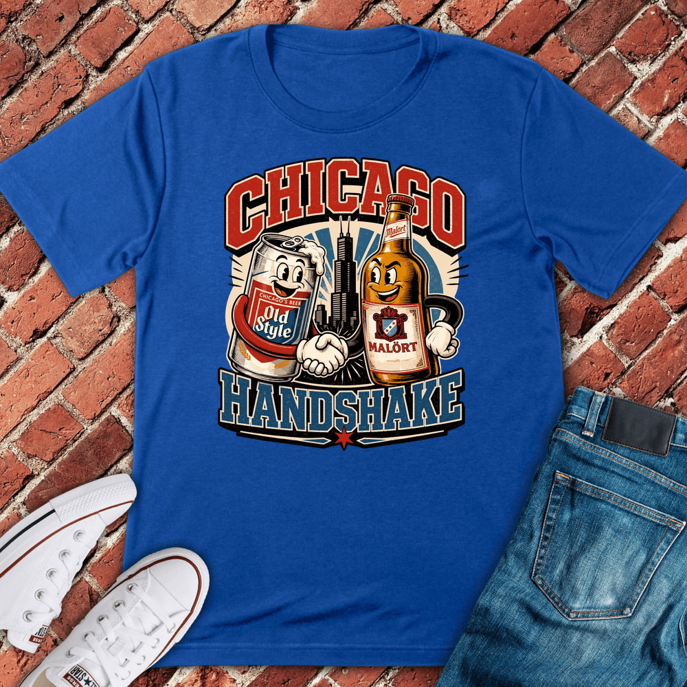 Chicago Handshake T-Shirt - Royal