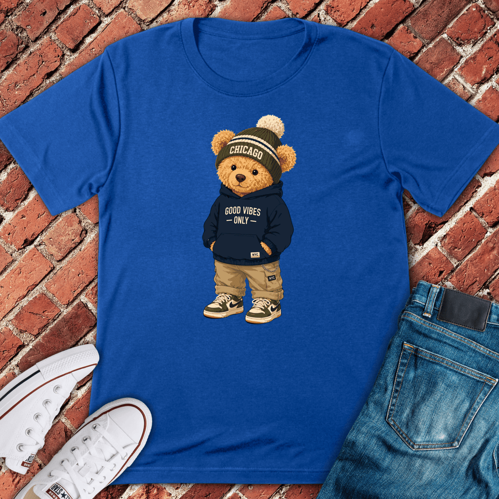 Good Vibes Bear T-Shirt - Royal