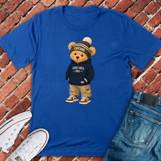 Good Vibes Bear T-Shirt - Royal