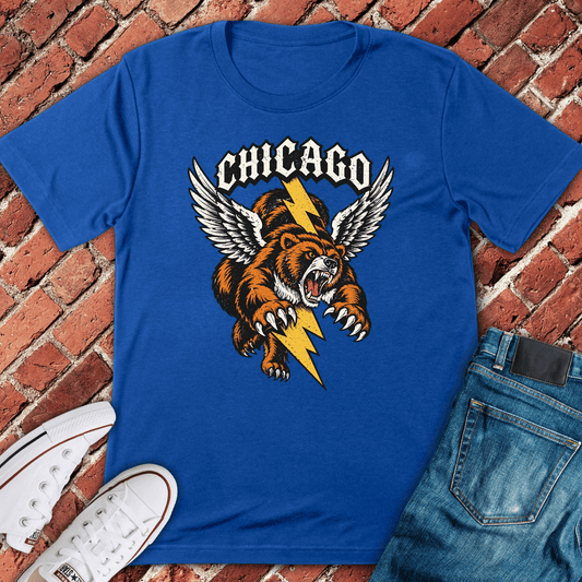 Chicago Bear Bolt T-Shirt - Royal