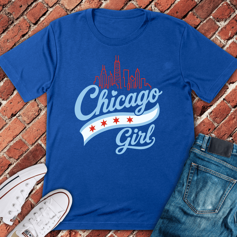 Skyline Girl T-Shirt - Royal