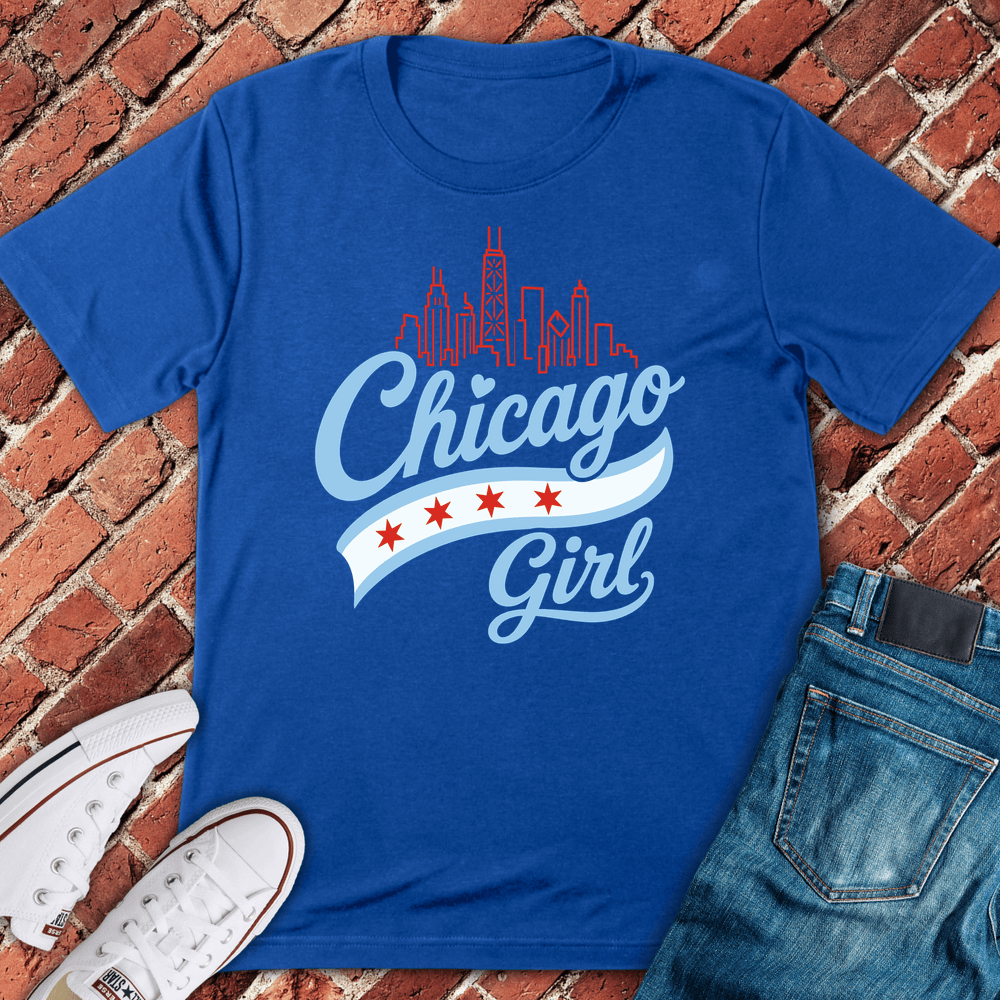Skyline Girl T-Shirt - Royal