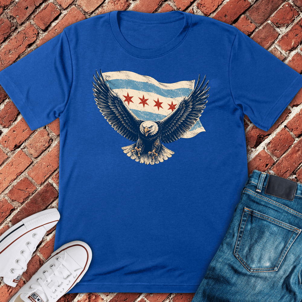 Chi Flag Eagle T-Shirt - Royal