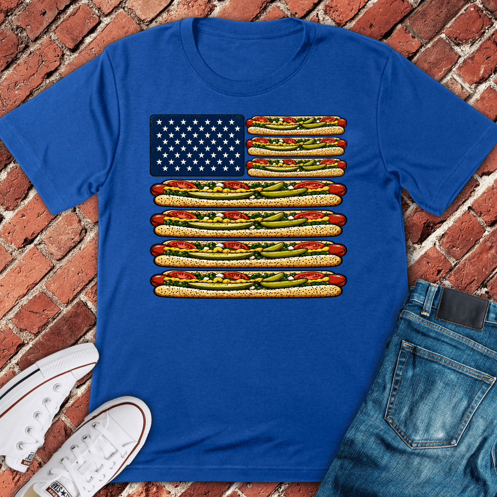 Chicago Dog Flag T-Shirt - Royal