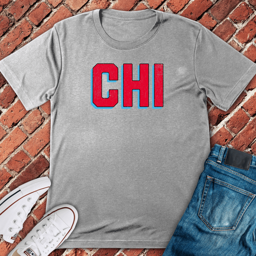 Chi Primary Initials T-Shirt - Sport Grey
