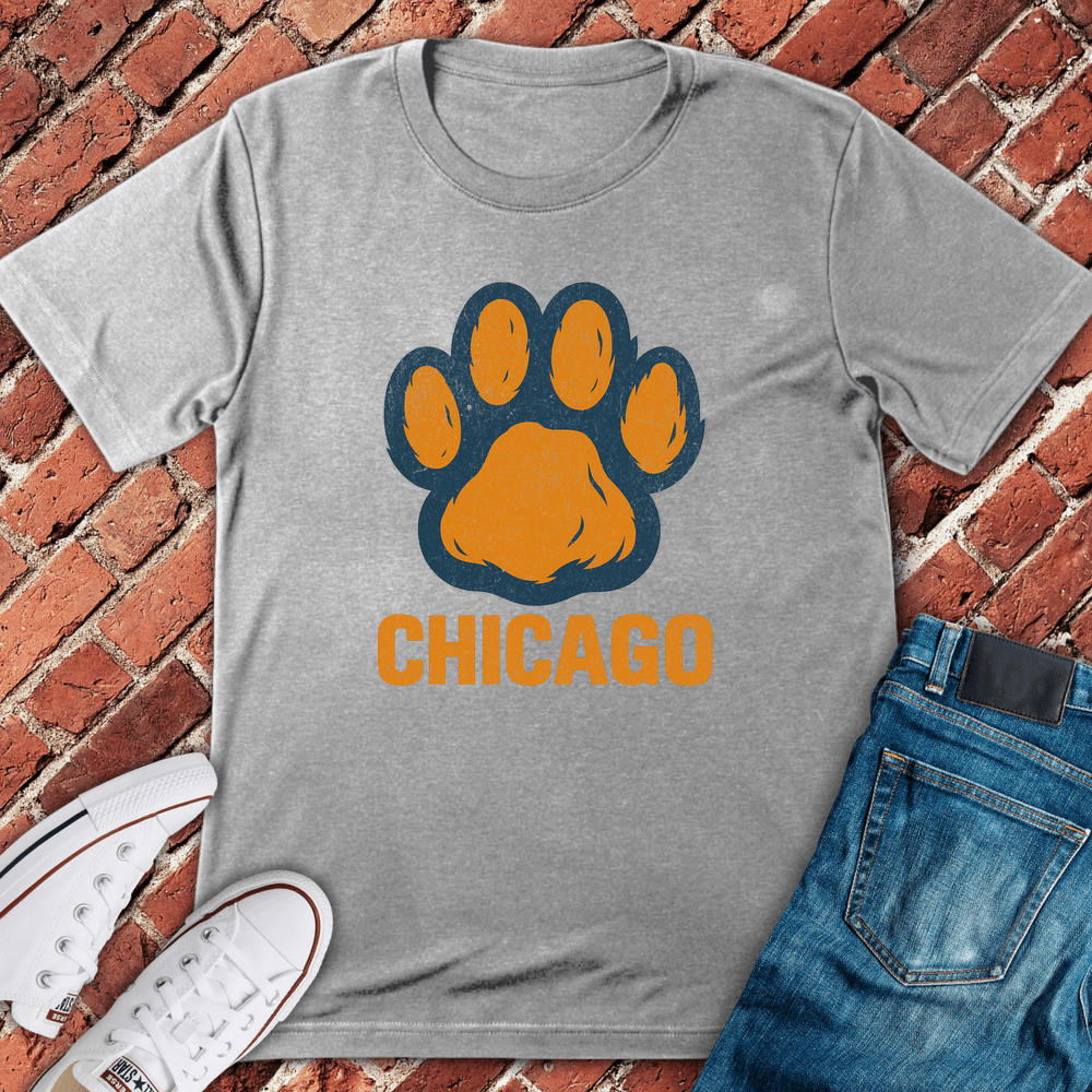Chicago Pawprint T-Shirt - Sport Grey