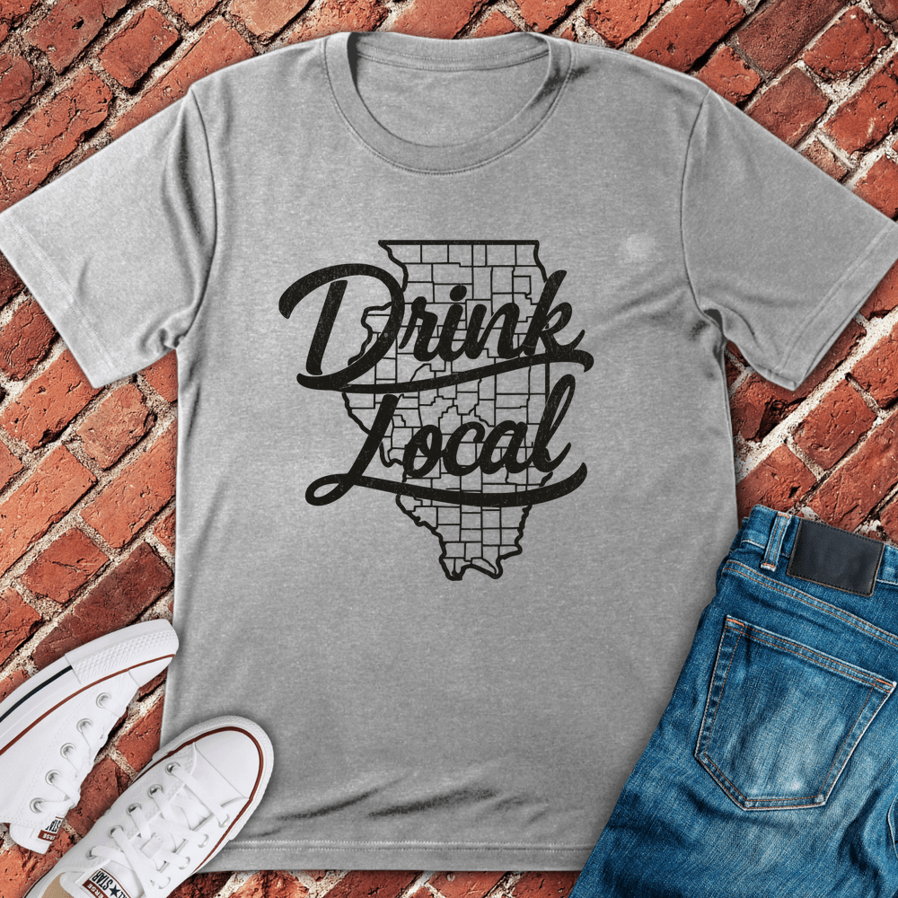 Drink Local T-Shirt - Sport Grey