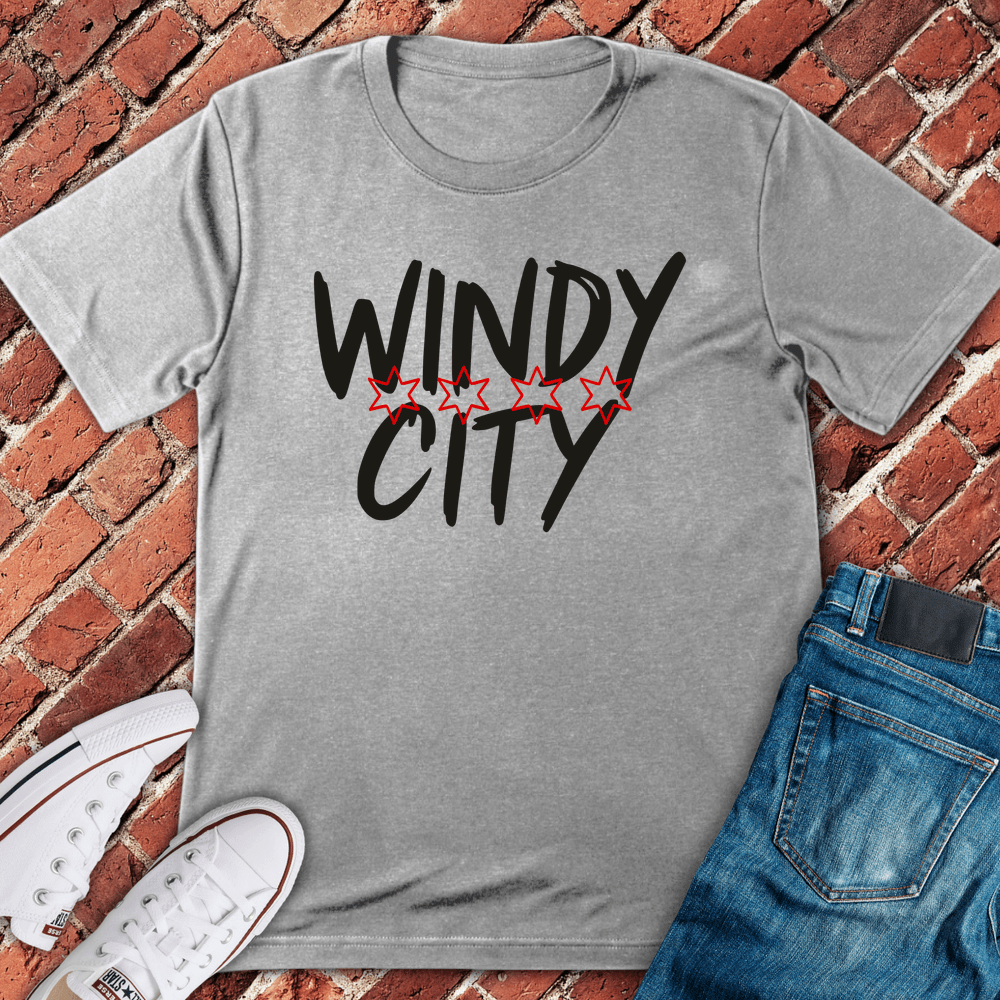 Starry Windy City T-Shirt - Sport Grey