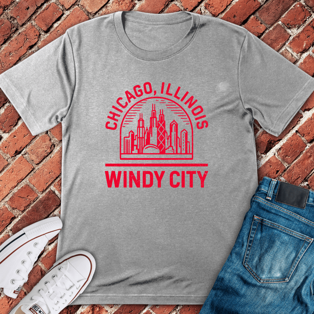 Windy City Stamp T-Shirt - Sport Grey