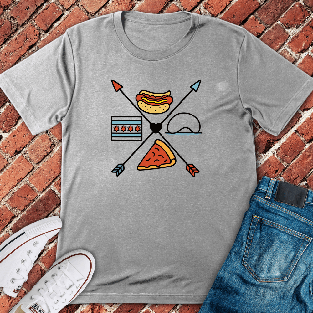 Chicago Eats T-Shirt - Sport Grey