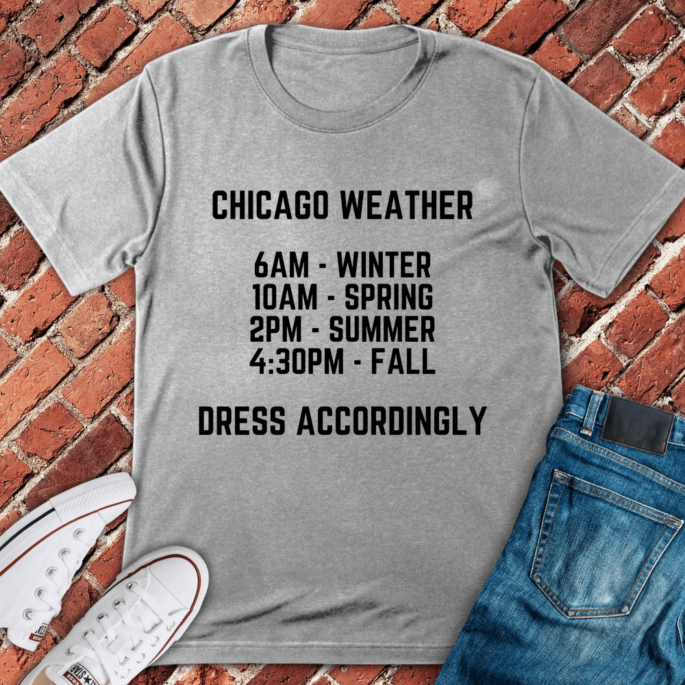 Chicago Weather T-Shirt - Sport Grey