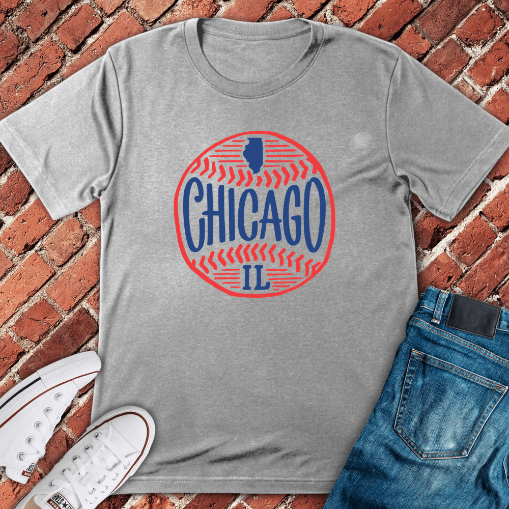 Chicago Baseball Vibes T-Shirt - Sport Grey