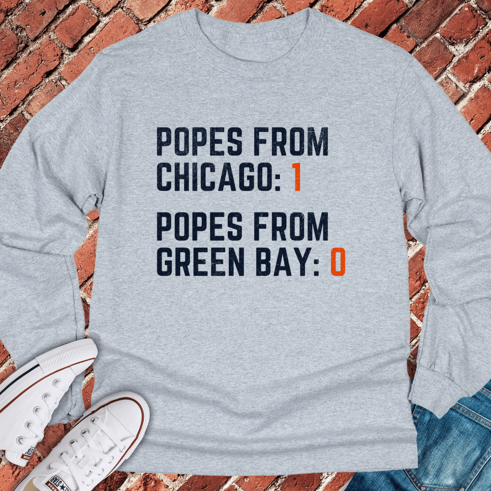 Popes From Chicago Long Sleeve - Sport Grey