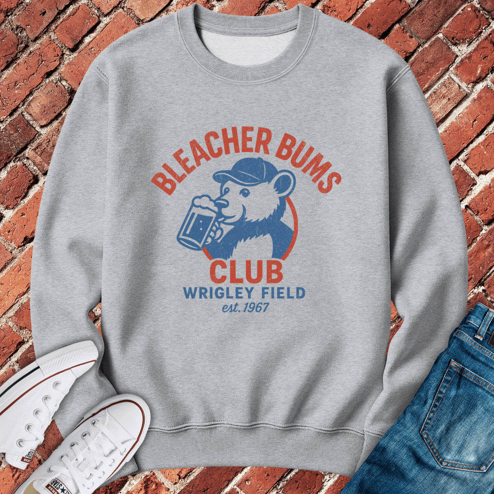Bleacher Bums Club Crewneck - Sport Grey