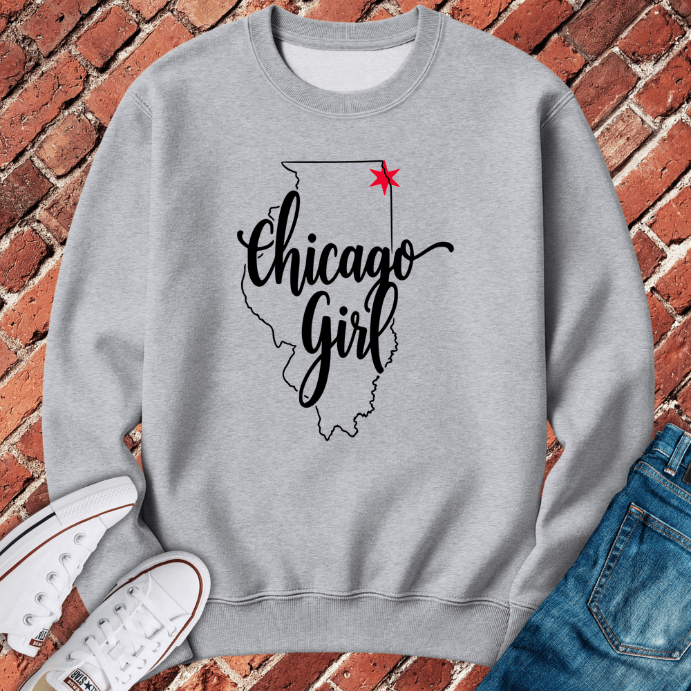 Chicago Girl Crewneck - Sport Grey