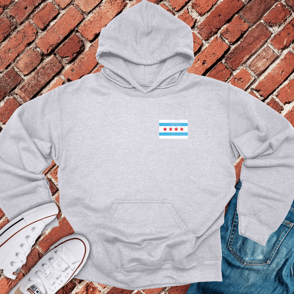 Chicago Flag Logo Hoodie - Sport Grey