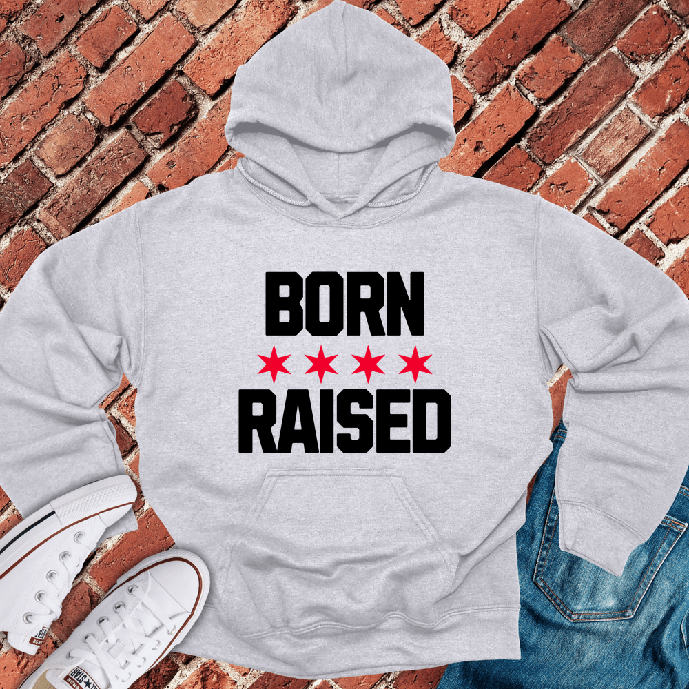 Chicago Born Raised Hoodie - Sport Grey