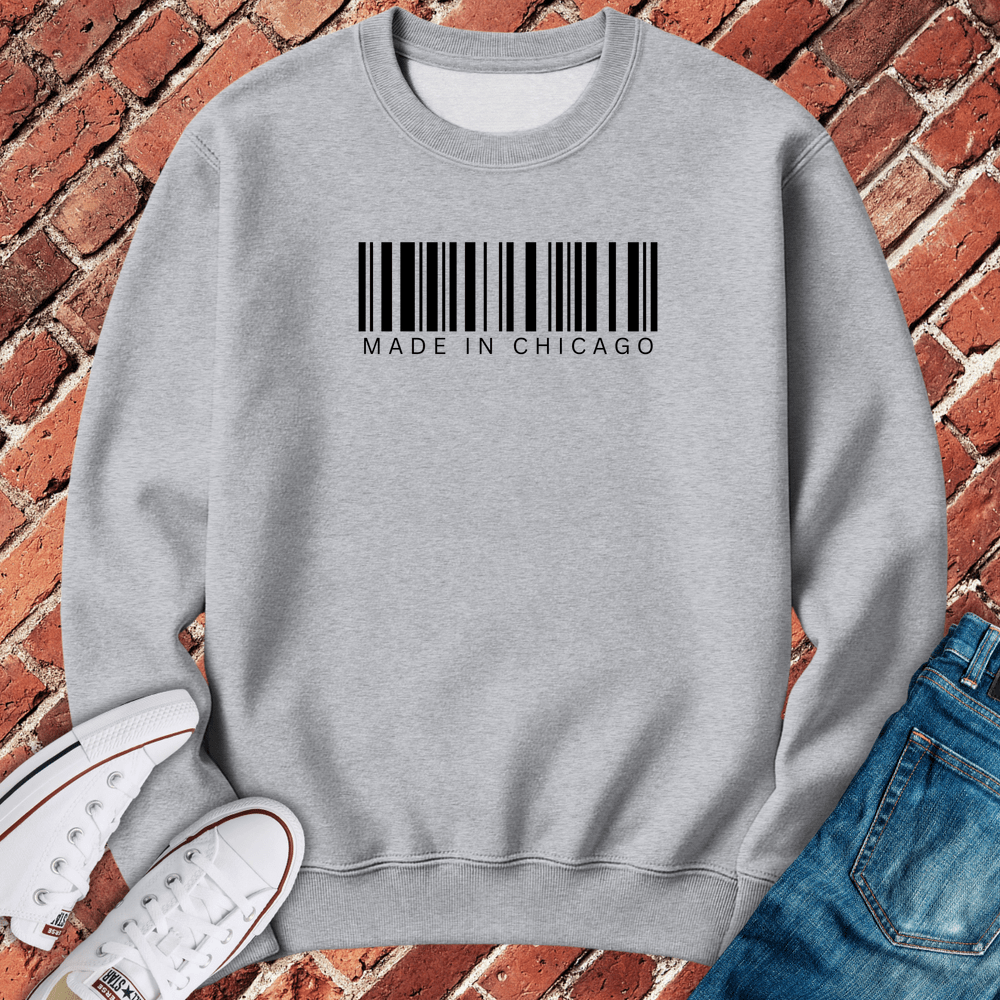 Chicago Barcode Crewneck - Sport Grey