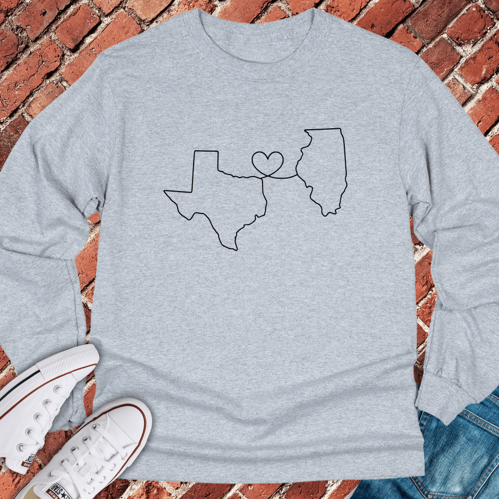 Texas - Illinois Long Sleeve - Sport Grey