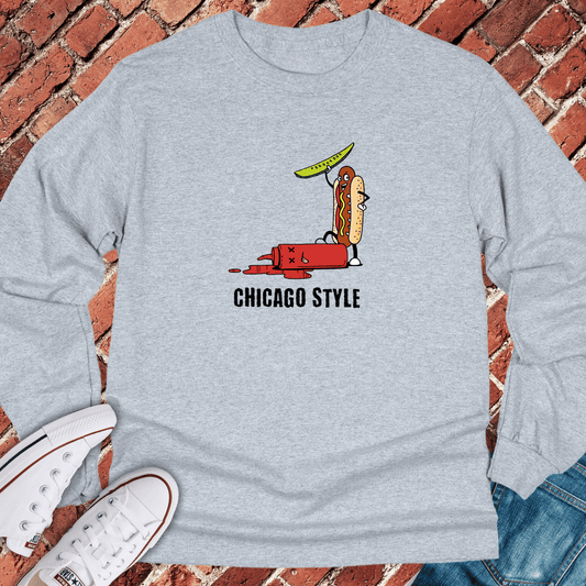 Chicago Dog Wins Long Sleeve - Sport Grey
