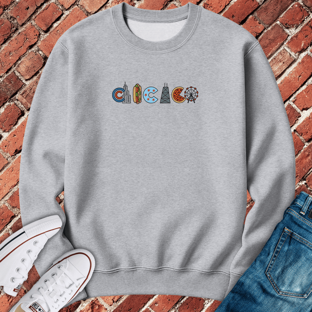 Chicago Icons Crewneck - Sport Grey