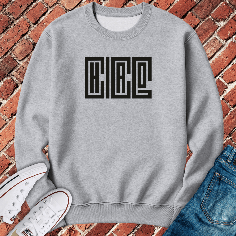 Stacked CHICAGO Crewneck - Sport Grey