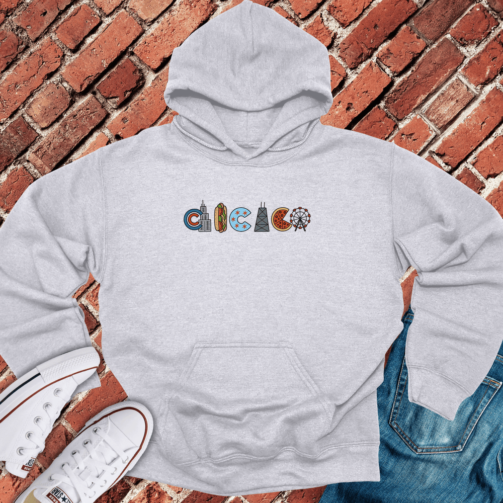 Chicago Icons Hoodie - Sport Grey